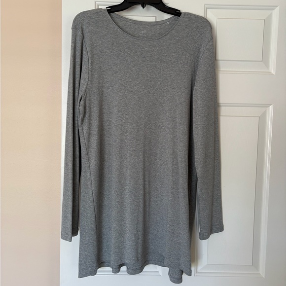 J. Jill Tops - J. Jill Gray Fitted Long Sleeve Tunic Top